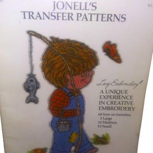 Vintage Transfer Patterns Book  Embroidery Loop-JONELLS 1977 #505-COMPLETE -NOS